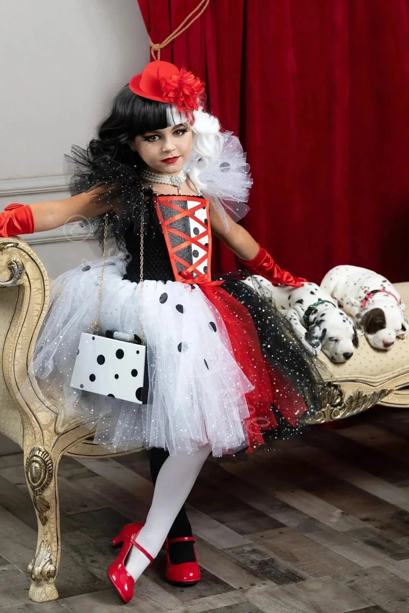 Cruella's Fashionably Fierce Tutu Dress, Wig & Deluxe Accessory Set Lolli & Lace