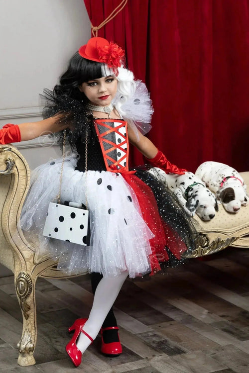 Cruella's Fashionably Fierce Tutu Dress, Wig & Deluxe Accessory Set Lolli & Lace