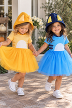 Bluey and Bingo puppy pals hooded tutu costume dresses for girls