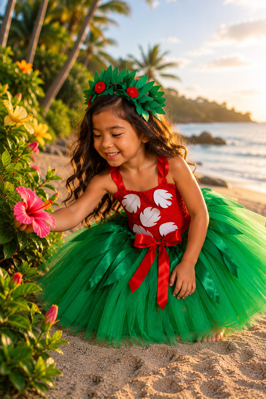 Lilo’s Island Adventure Tutu Dress & Tropical Flower Headpiece Set
