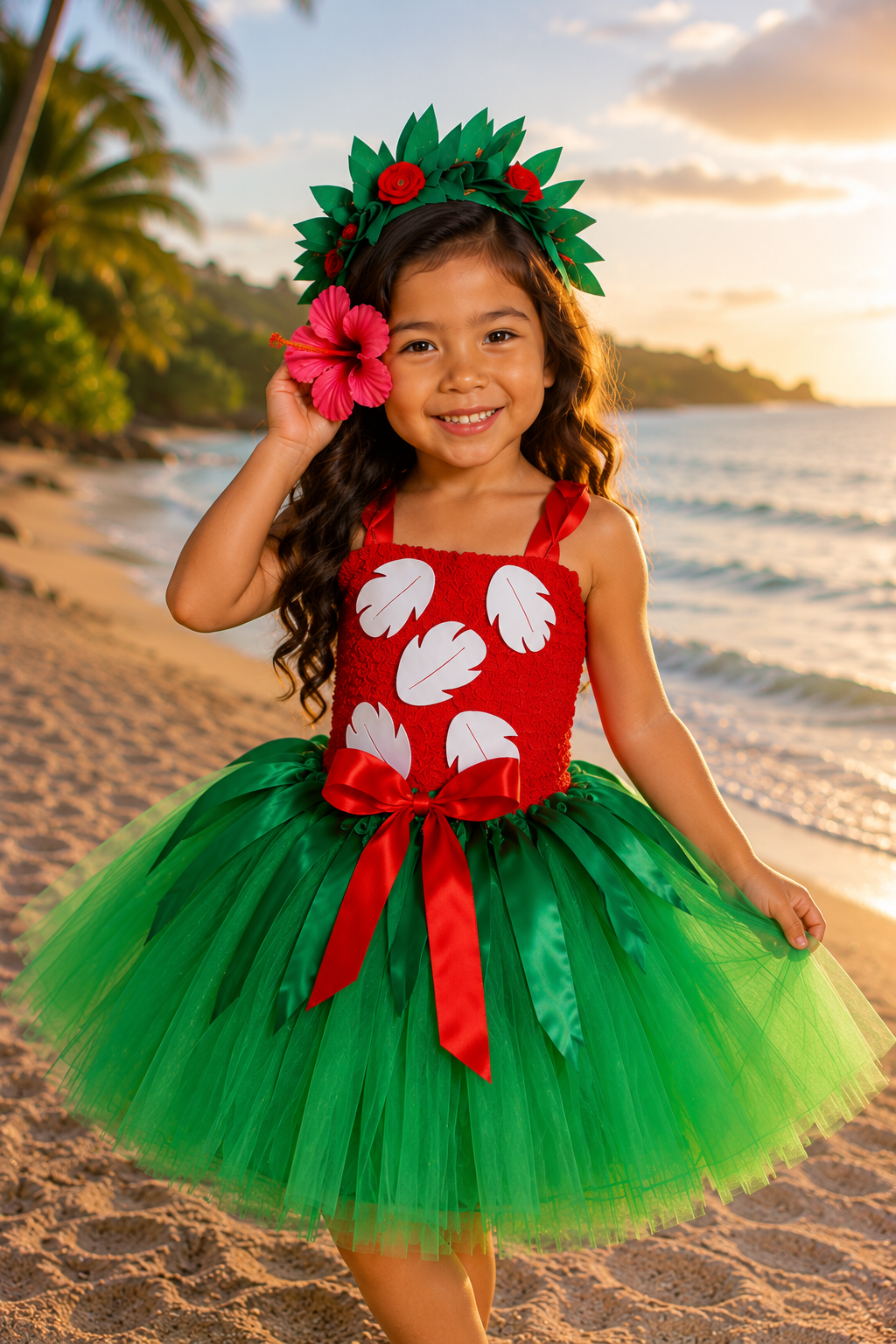 Lilo’s Island Adventure Tutu Dress & Tropical Flower Headpiece Set