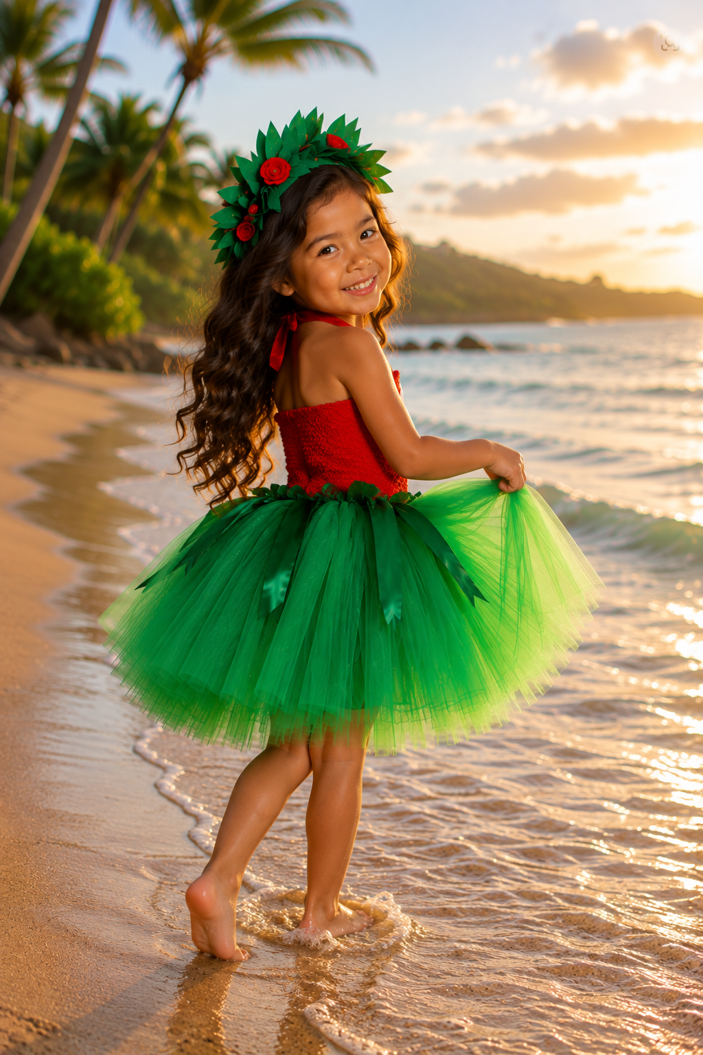 Lilo’s Island Adventure Tutu Dress & Tropical Flower Headpiece Set