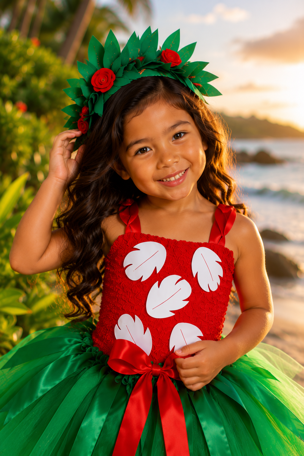 Lilo’s Island Adventure Tutu Dress & Tropical Flower Headpiece Set