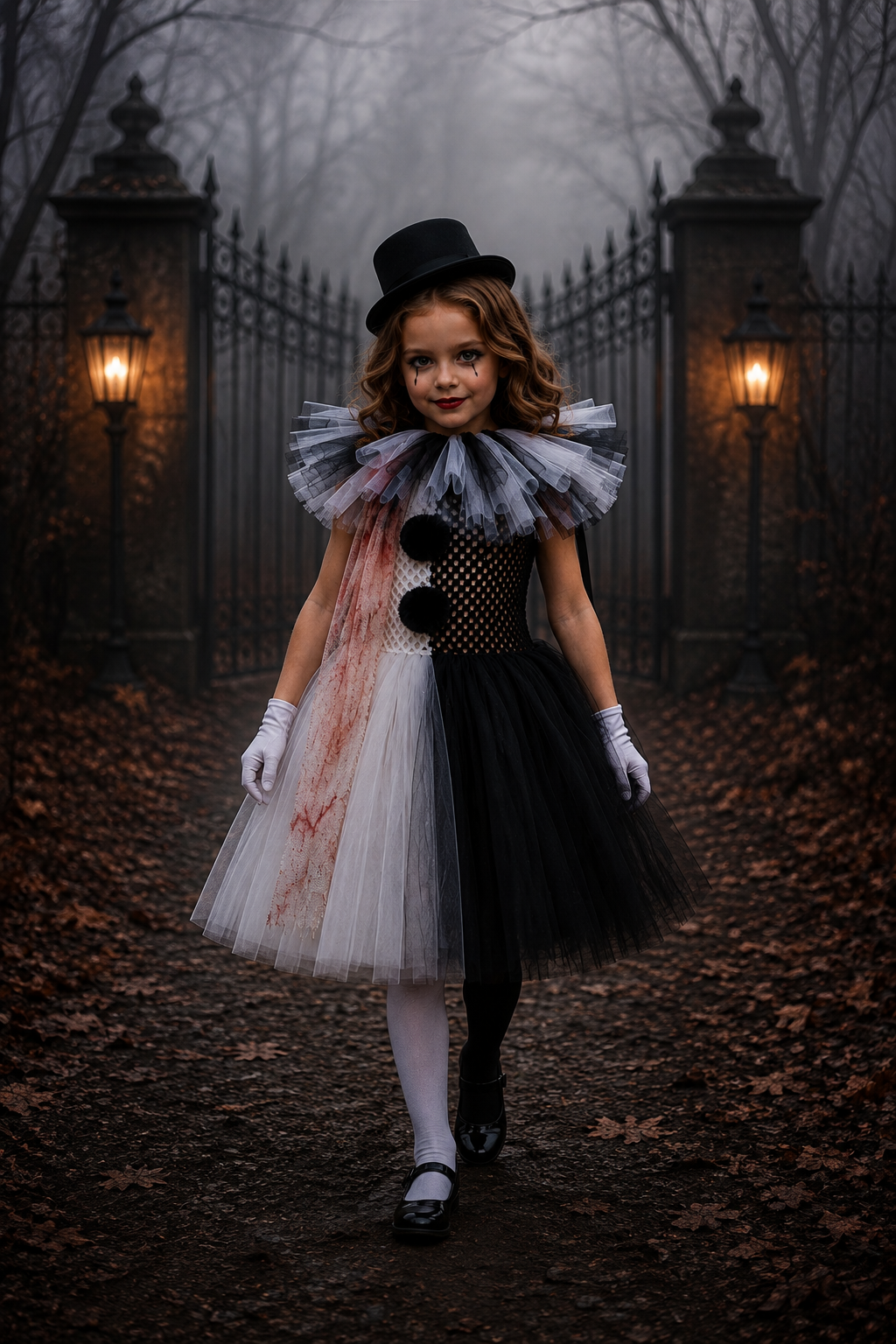 Midnight Mischief Clown Tutu Costume Set