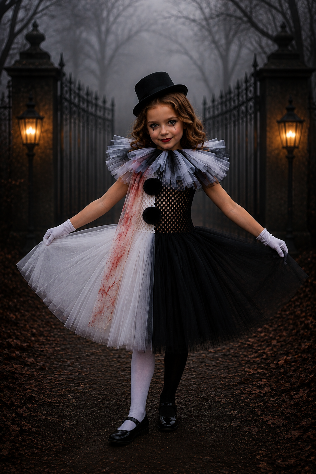Midnight Mischief Clown Tutu Costume Set