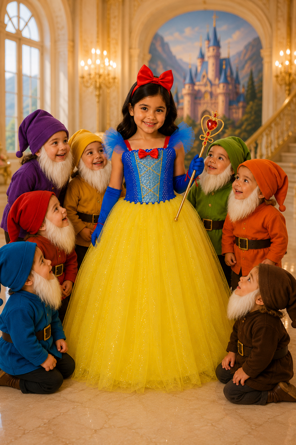 Snow White’s Enchanted Princess Sparkle Dress & Accessory Set