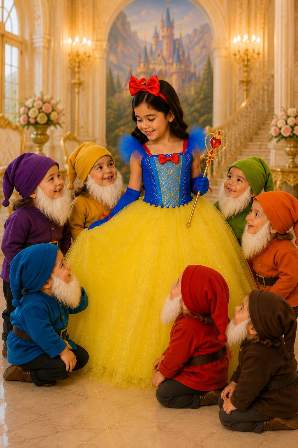 Snow White’s Enchanted Princess Sparkle Dress & Accessory Set