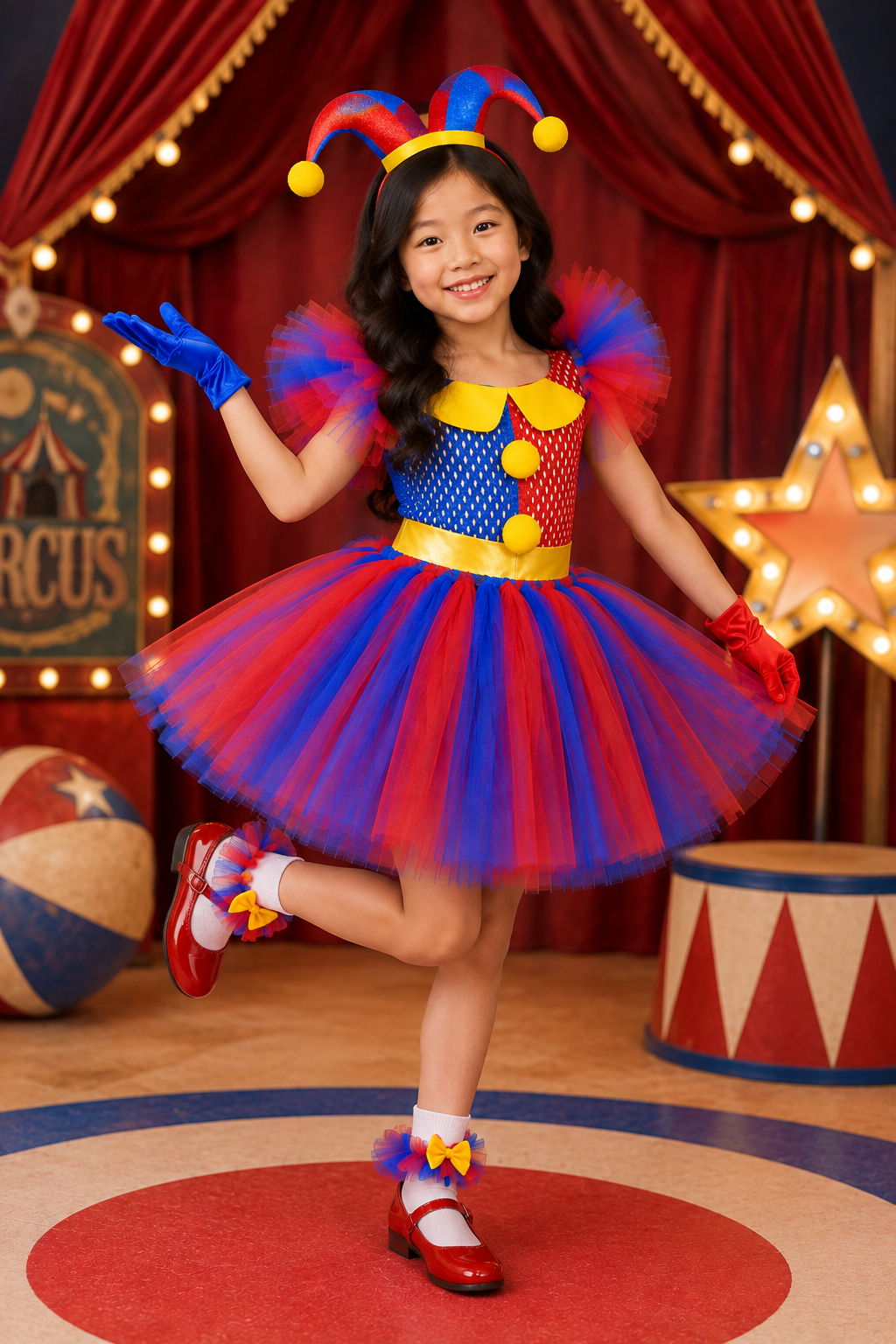 Pomni’s Amazing Circus Tutu Dress Set