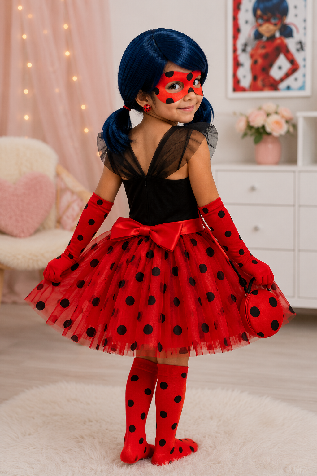 Miraculous Ladybug Superhero Tutu Dress Costume Set