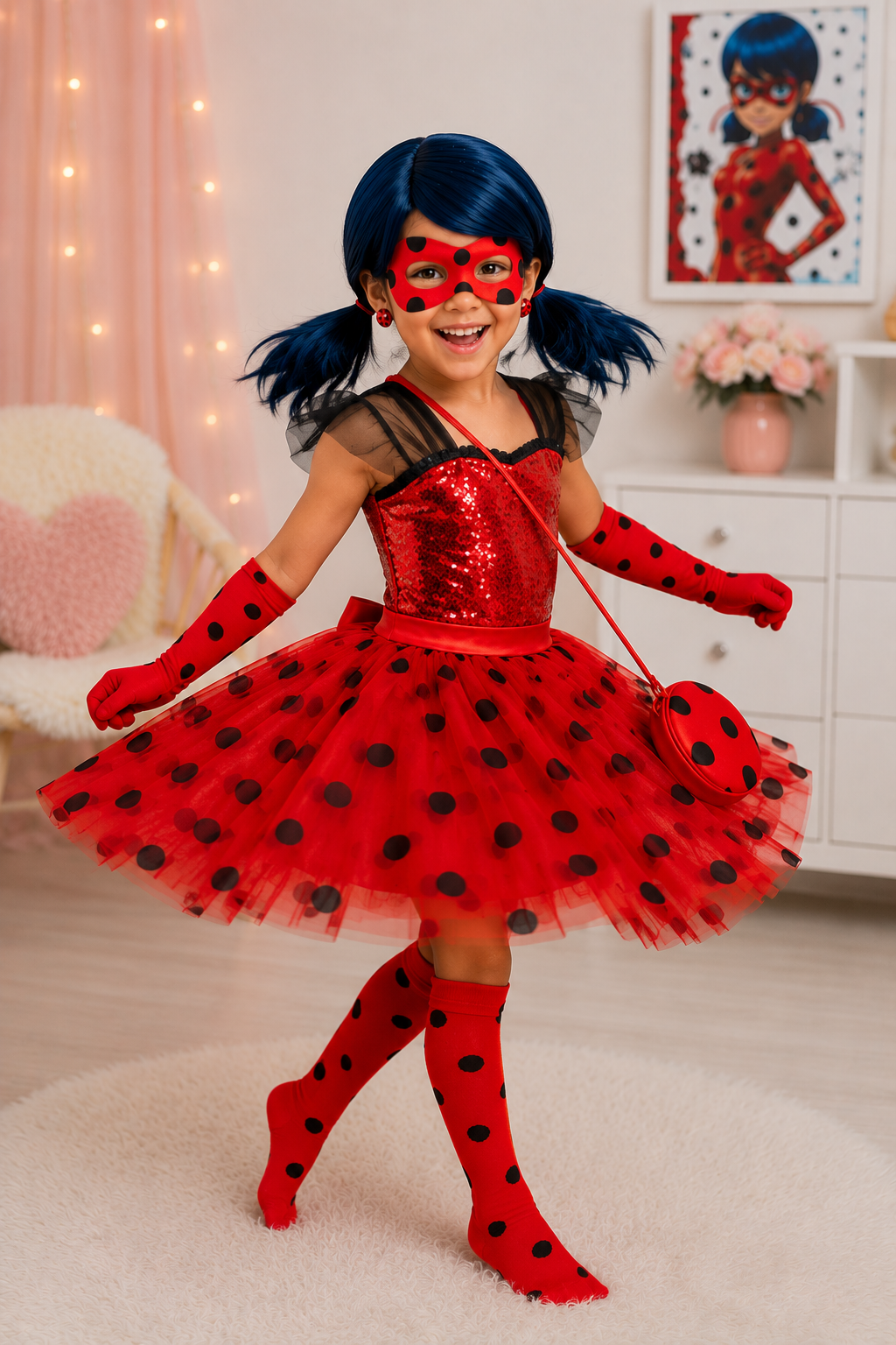 Miraculous Ladybug Superhero Tutu Dress Costume Set