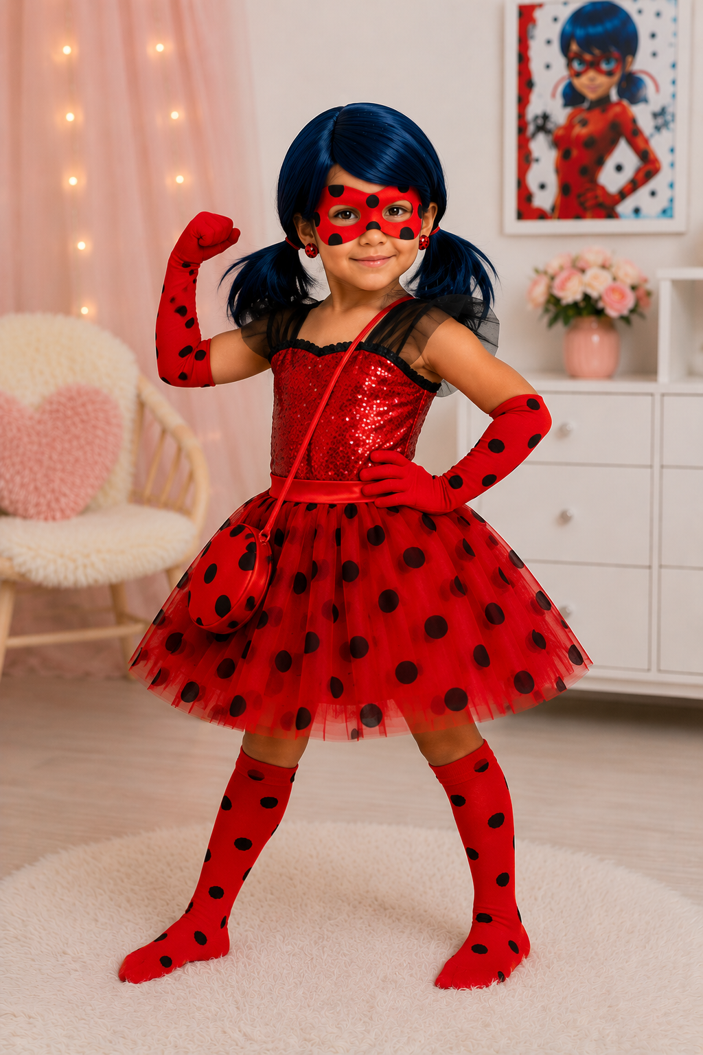 Miraculous Ladybug Superhero Tutu Dress Costume Set