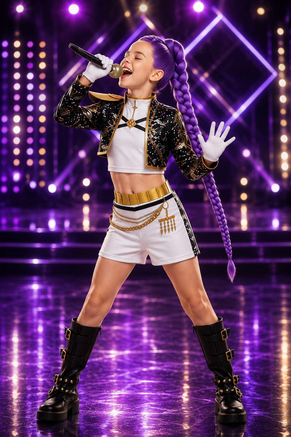 Rumi Demon Hunters Deluxe Pop Star Costume & Accessory Set