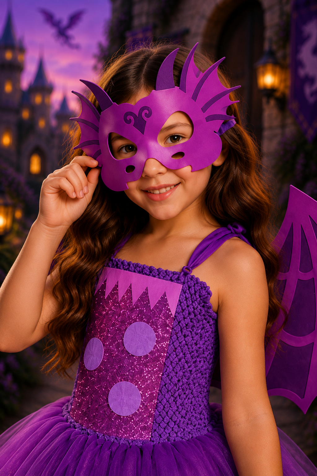 Purple Dragon Magic Tutu Dress & Wing Set