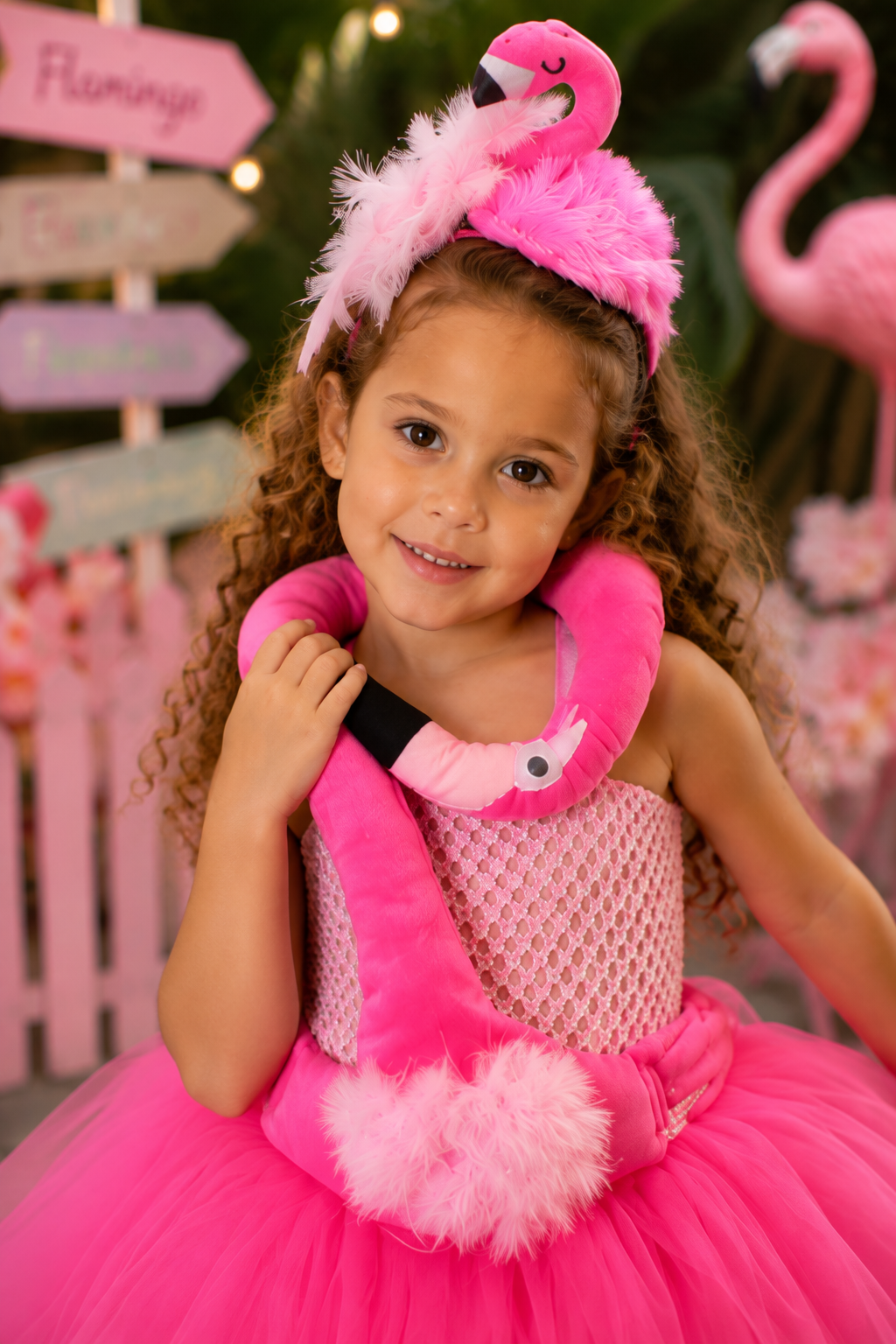 Flamingo Fancy Tutu Dress & Accessory Set
