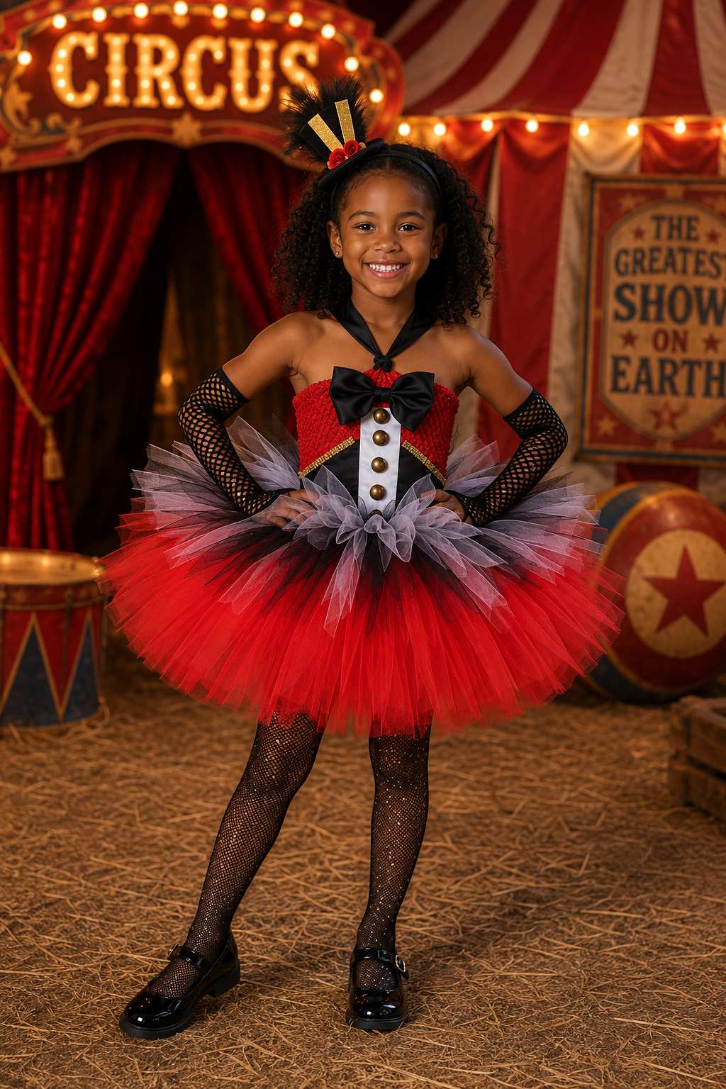 Big Top Darling Ringmaster Tutu Dress & Hat Set
