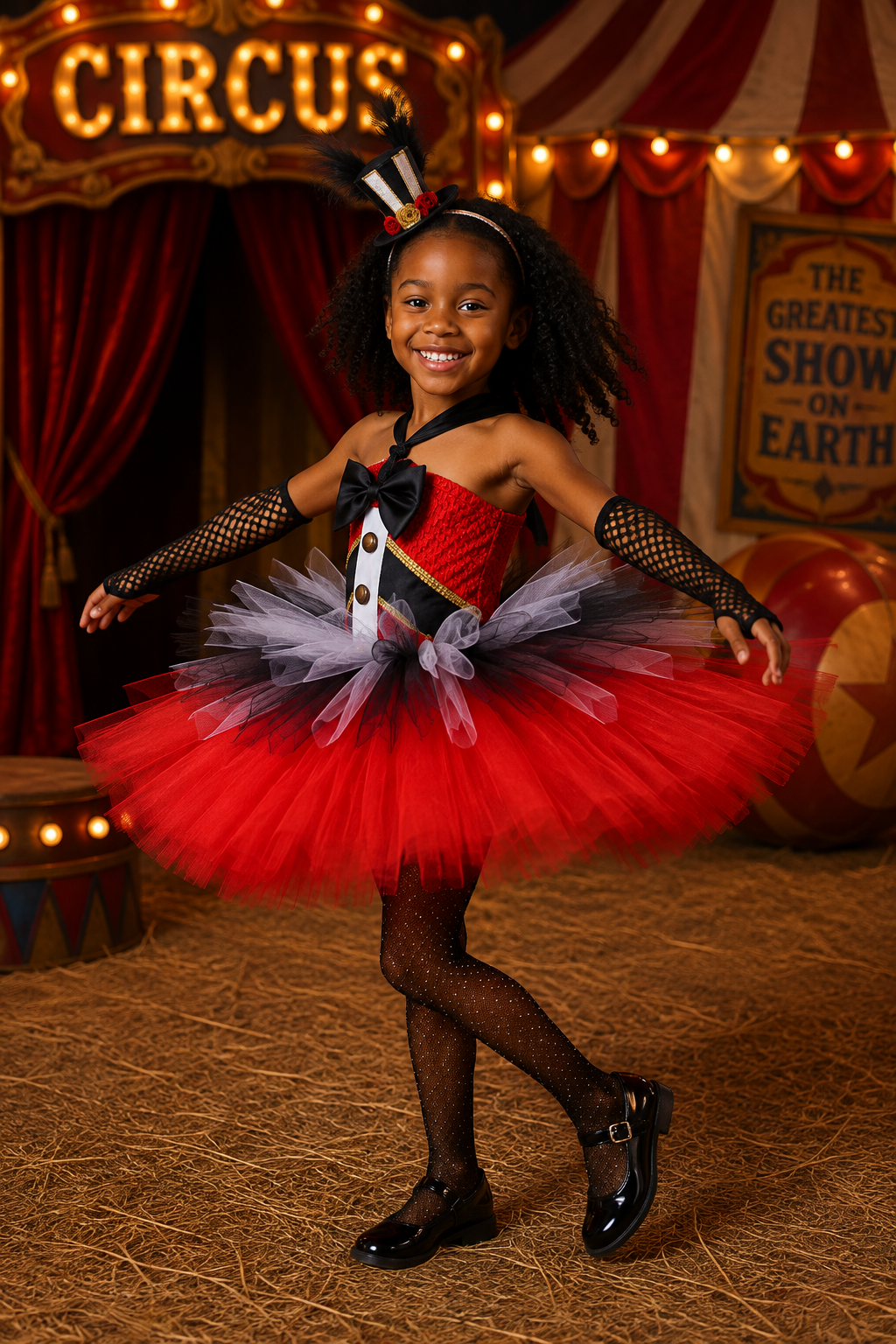 Big Top Darling Ringmaster Tutu Dress & Hat Set
