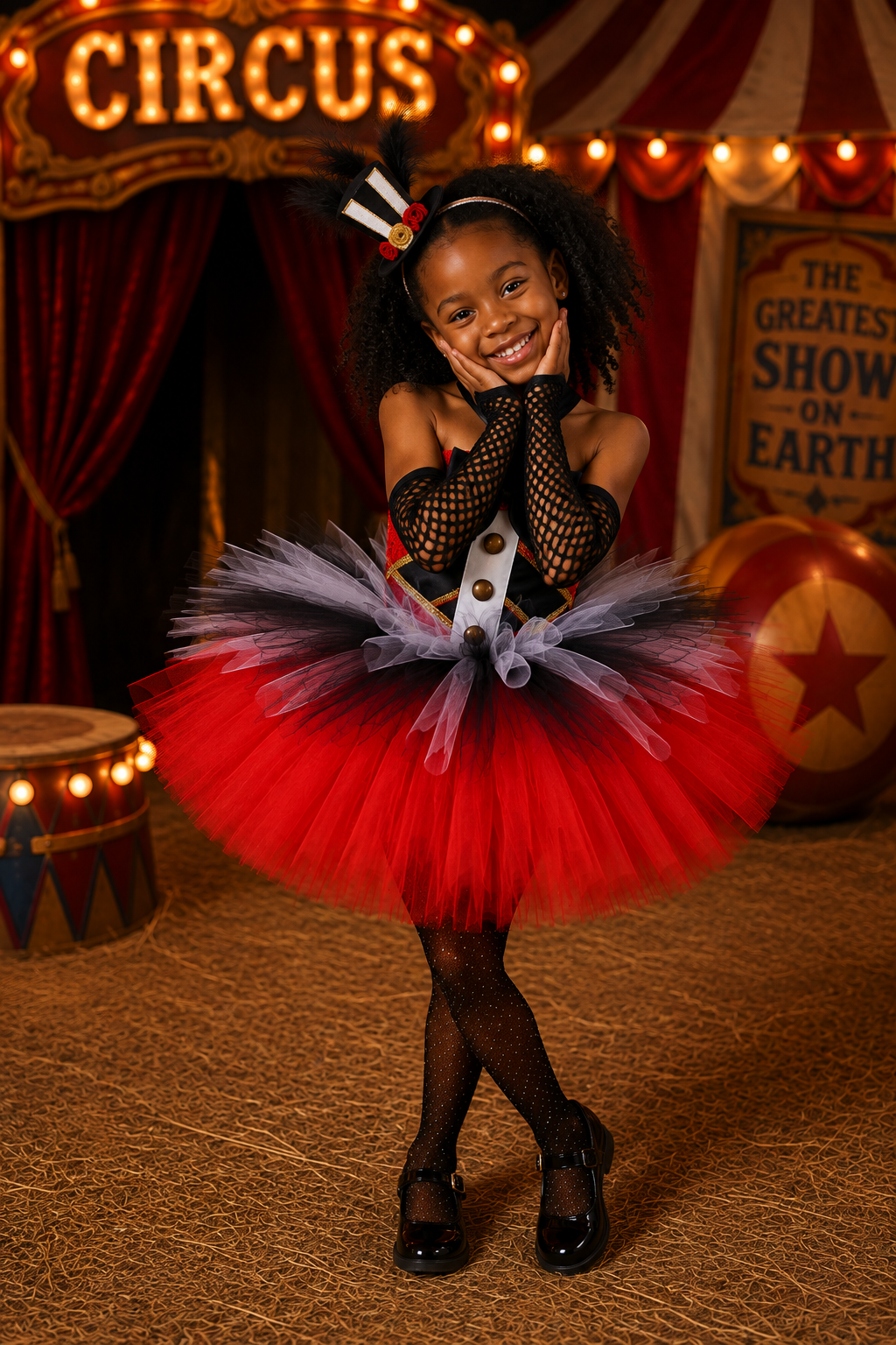 Big Top Darling Ringmaster Tutu Dress & Hat Set