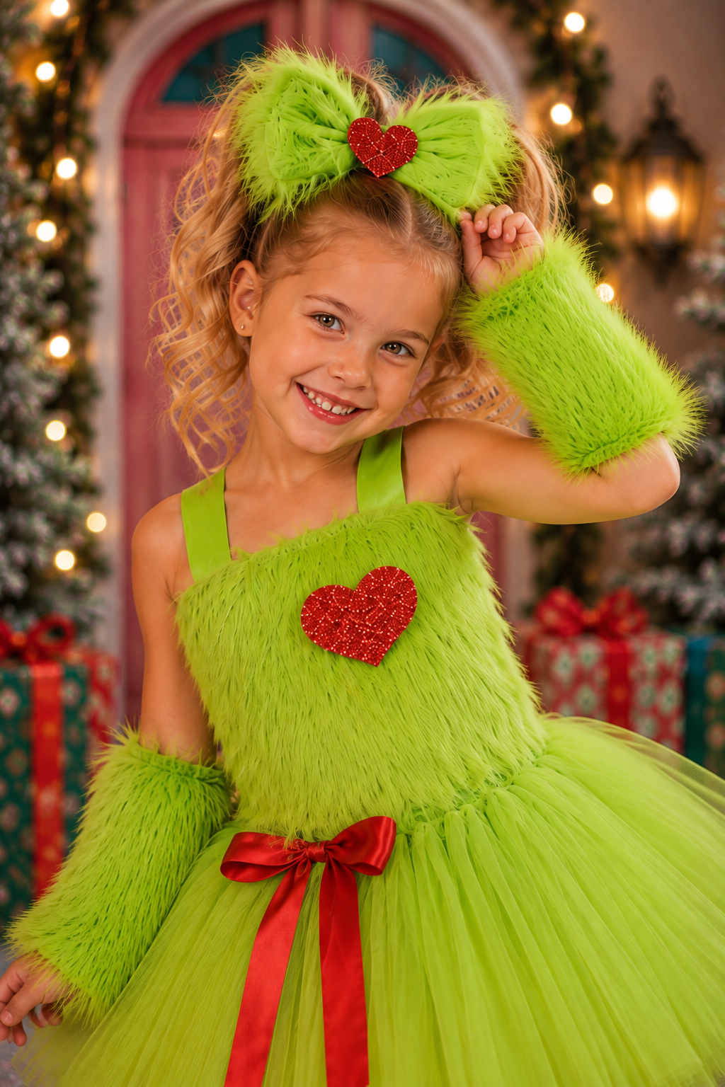 Little Miss Grinchmas Tutu Dress & Accessory Set