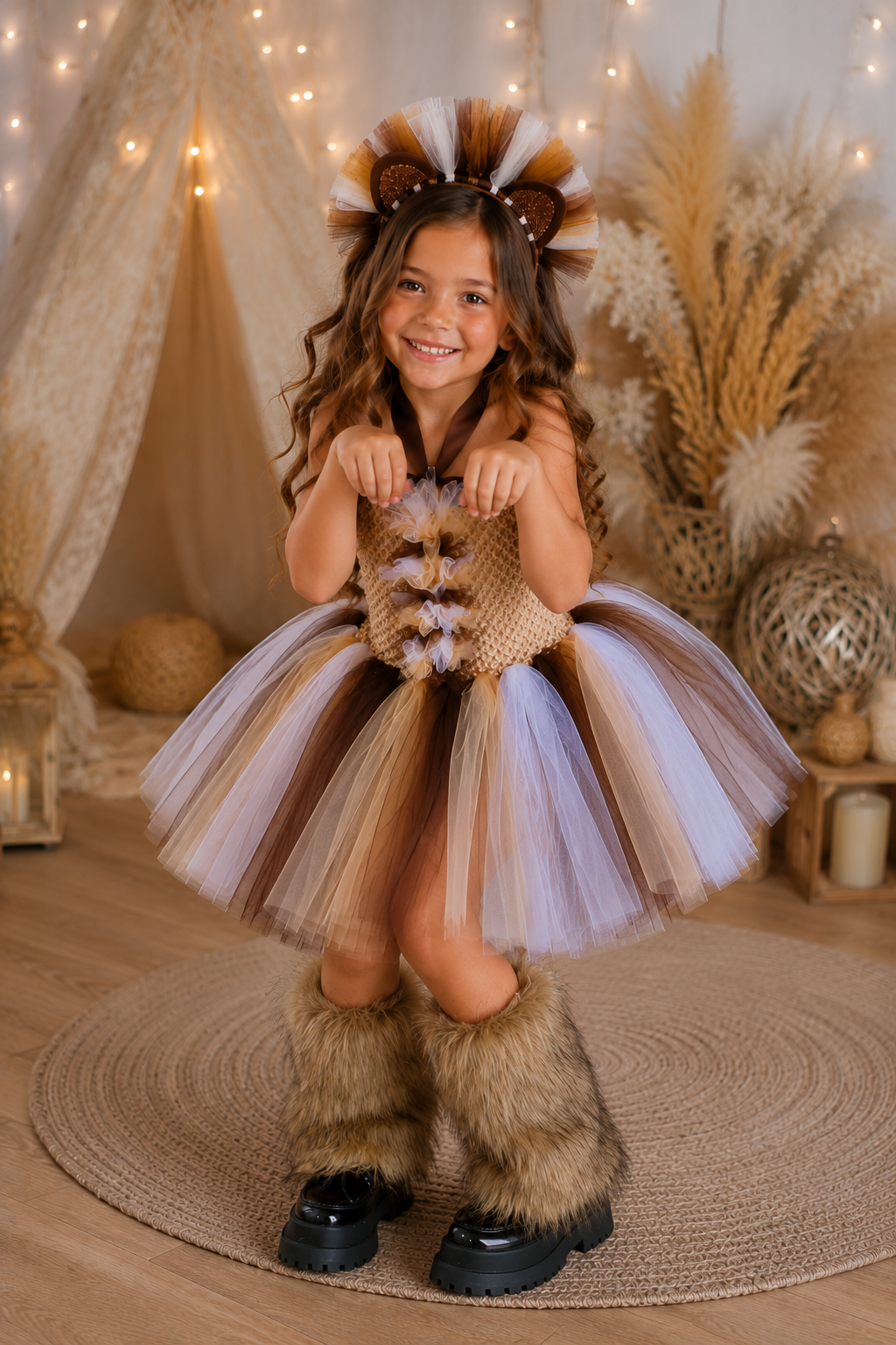 Little Lioness Safari Tutu Dress & Headband Set