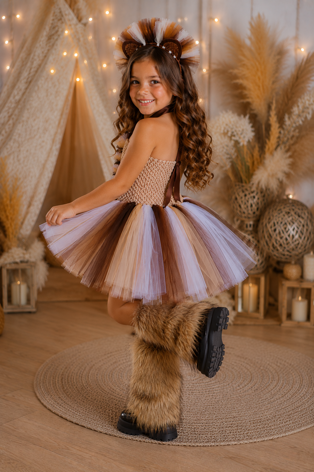 Little Lioness Safari Tutu Dress & Headband Set