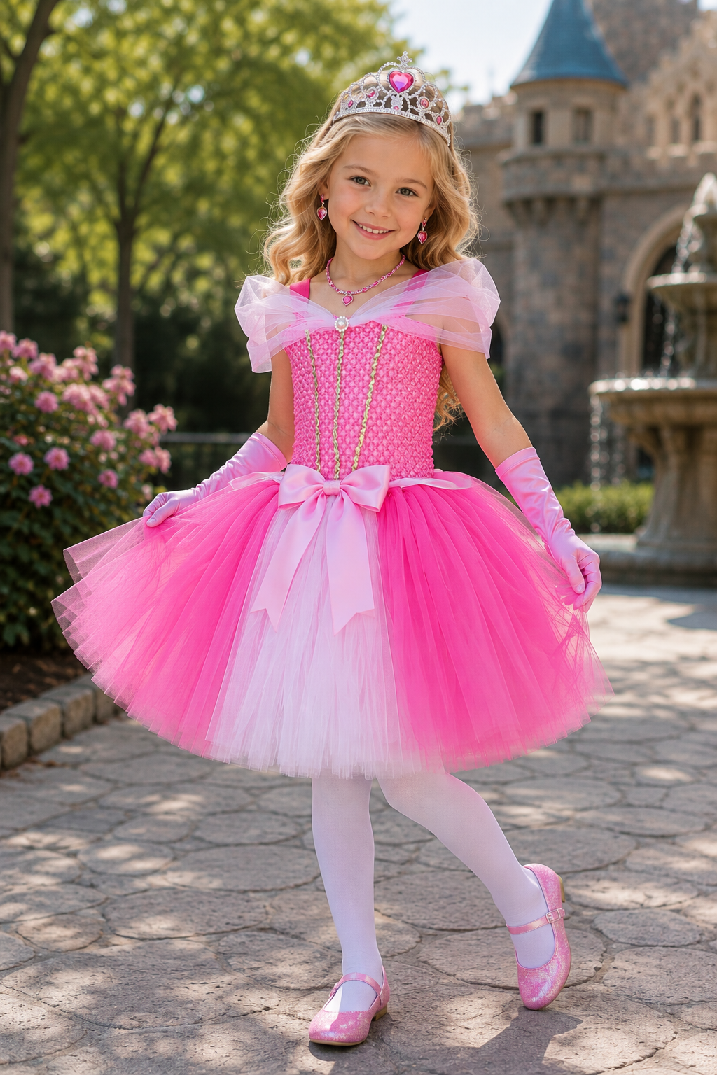 Aurora’s Sleeping Beauty Pink Princess Tutu Dress & Accessory Set
