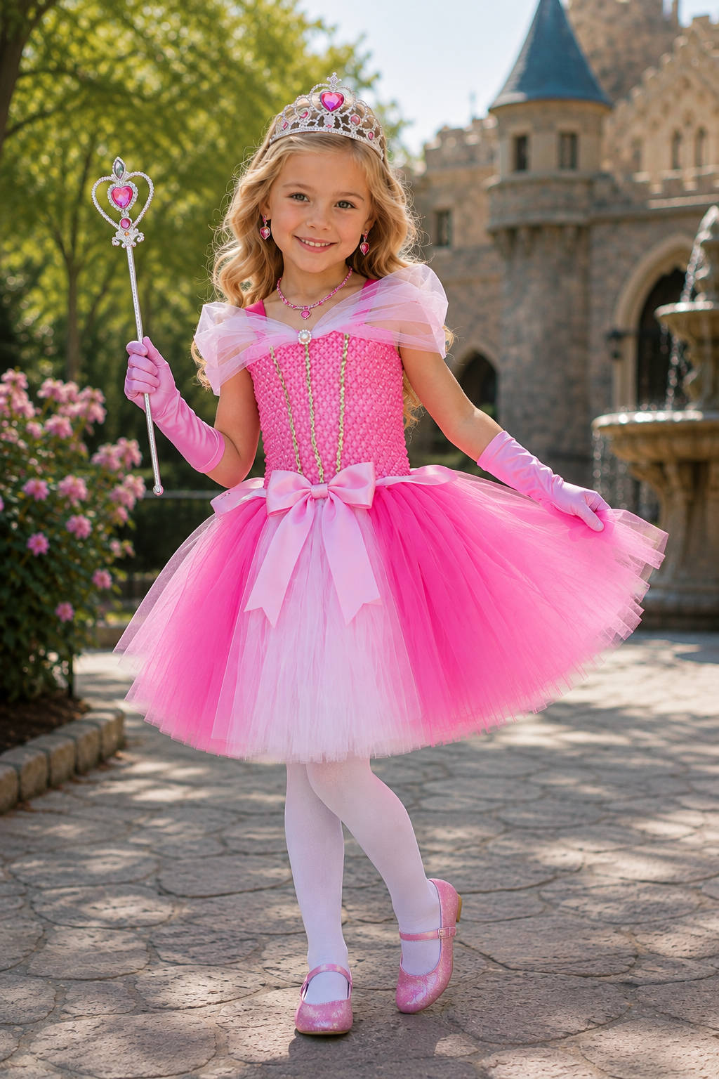 Aurora’s Sleeping Beauty Pink Princess Tutu Dress & Accessory Set