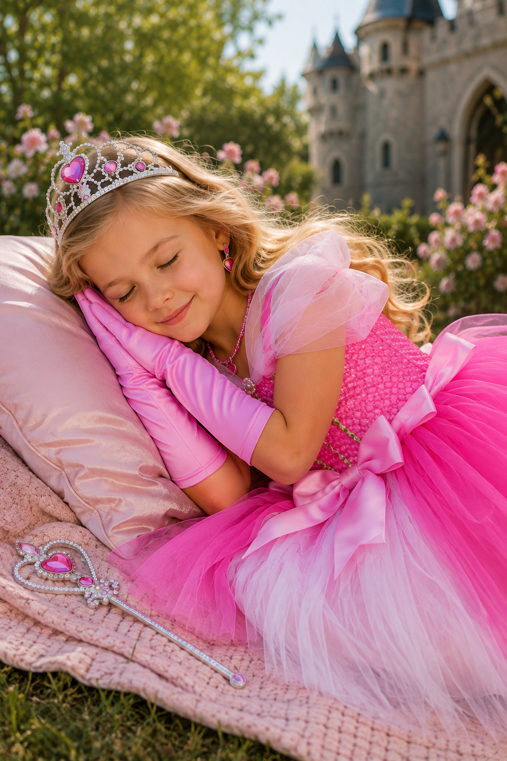 Aurora’s Sleeping Beauty Pink Princess Tutu Dress & Accessory Set