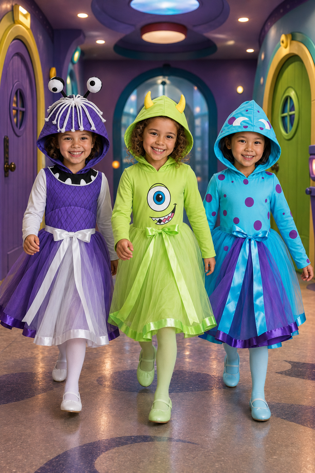 Monsters Inc. Scare Squad Hooded Tutu Dress Collection