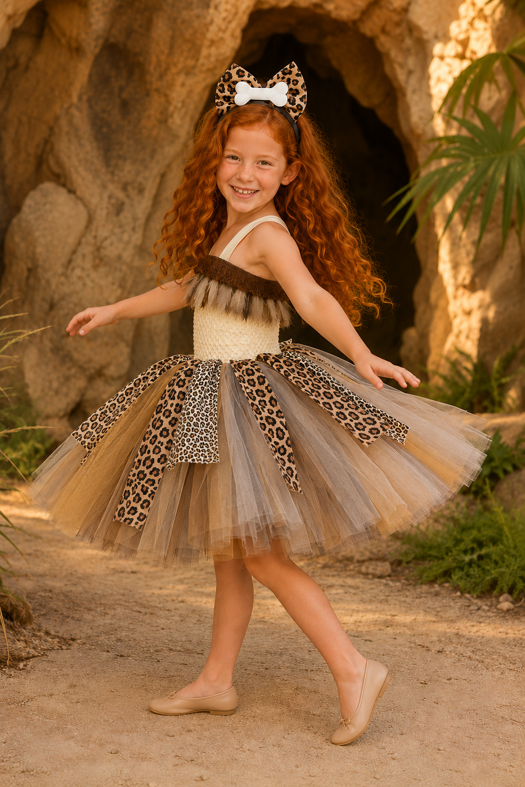 Bedrock Cutie Caveman Tutu Dress & Headband Set