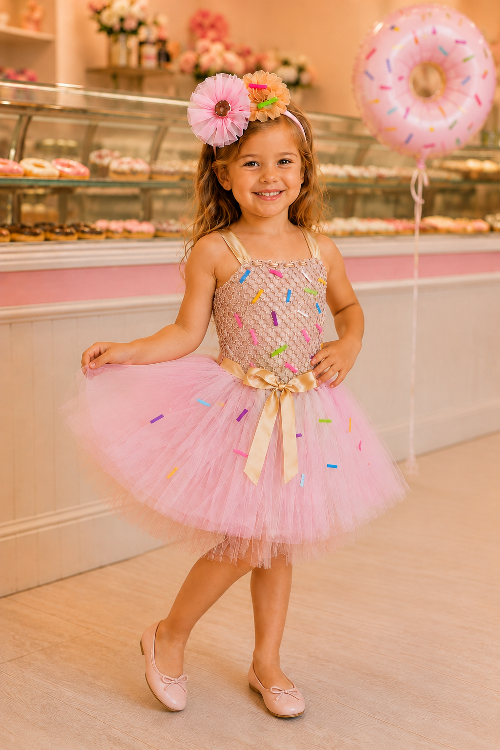 Donut Sprinkle Sweethearts Tutu Dress & Headband Set