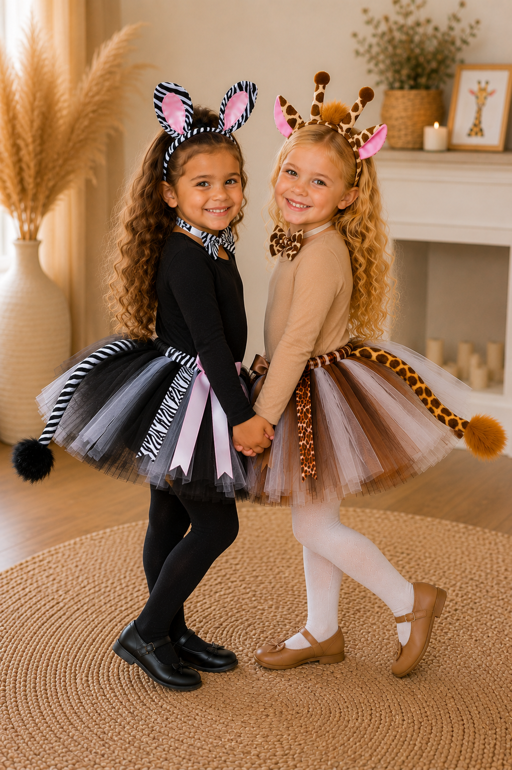 Wild & Twirly Safari Giraffe & Zebra Tutu Costume Set