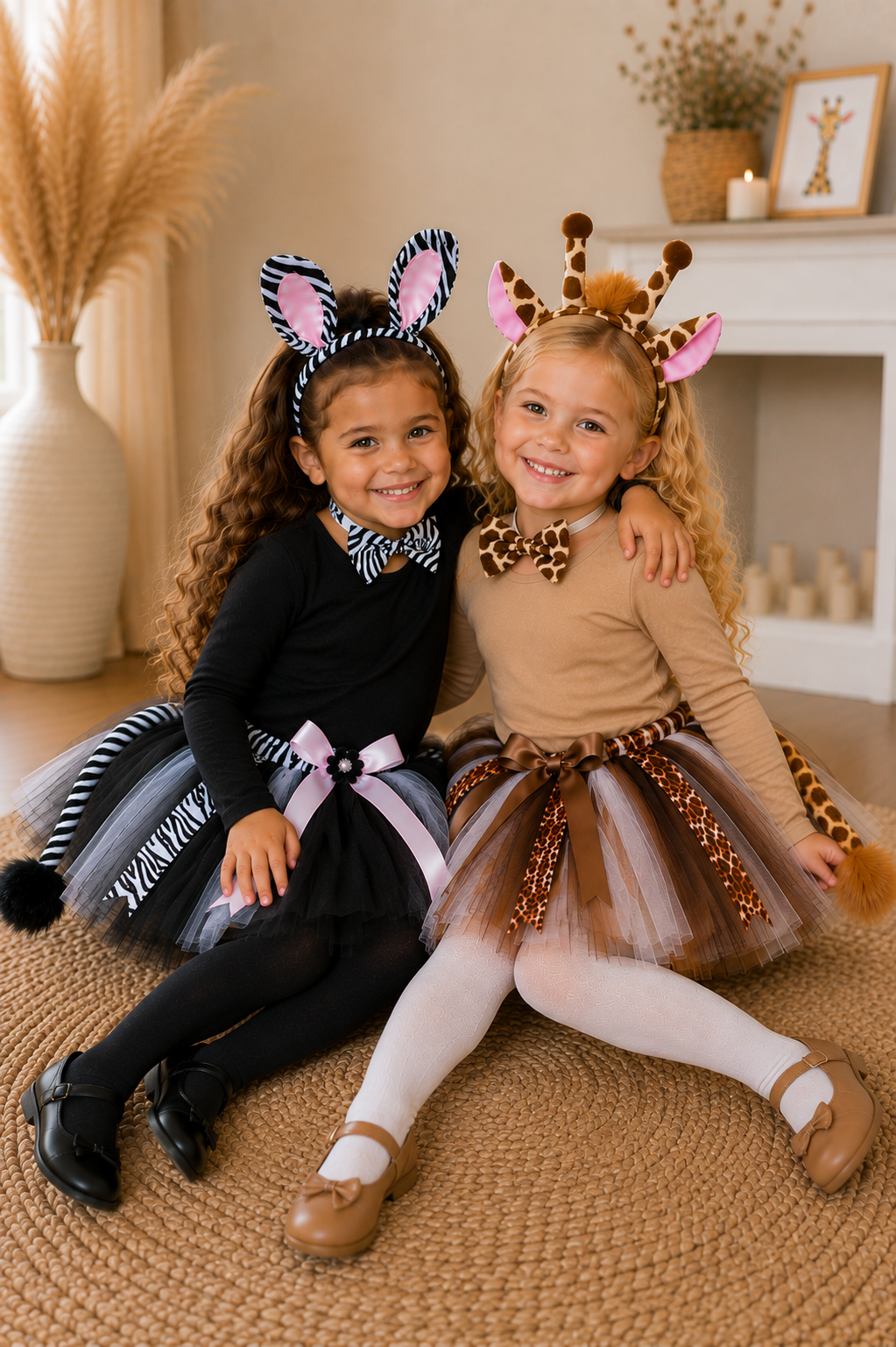 Wild & Twirly Safari Giraffe & Zebra Tutu Costume Set