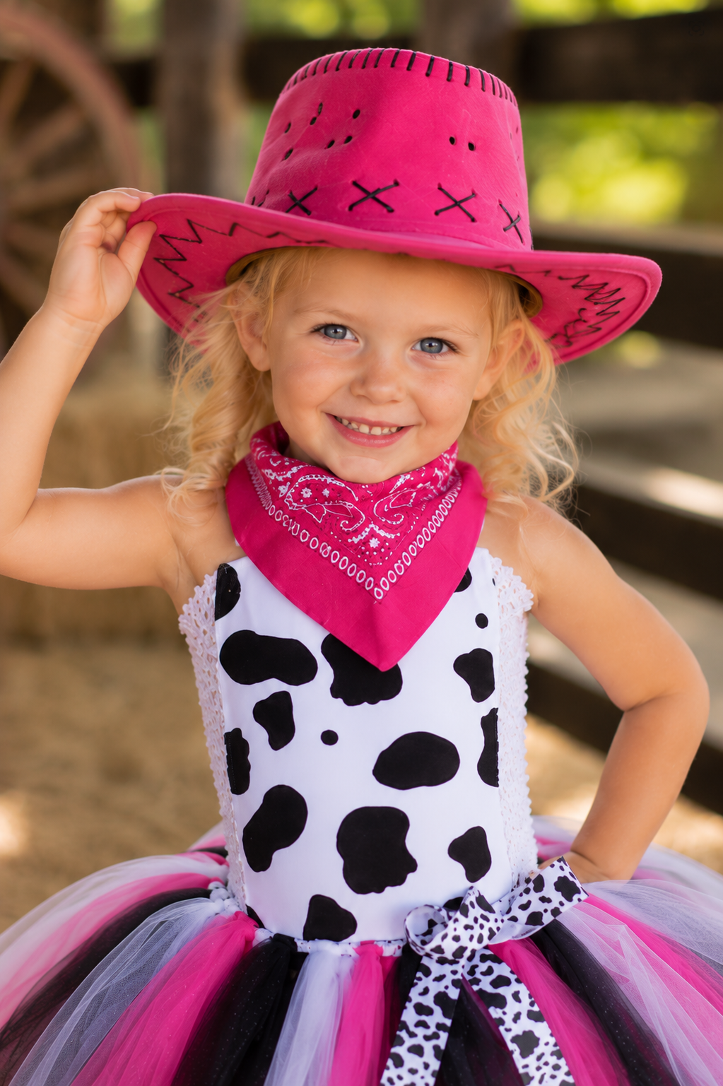 Little Pink Rodeo Cowgirl Tutu Costume Set