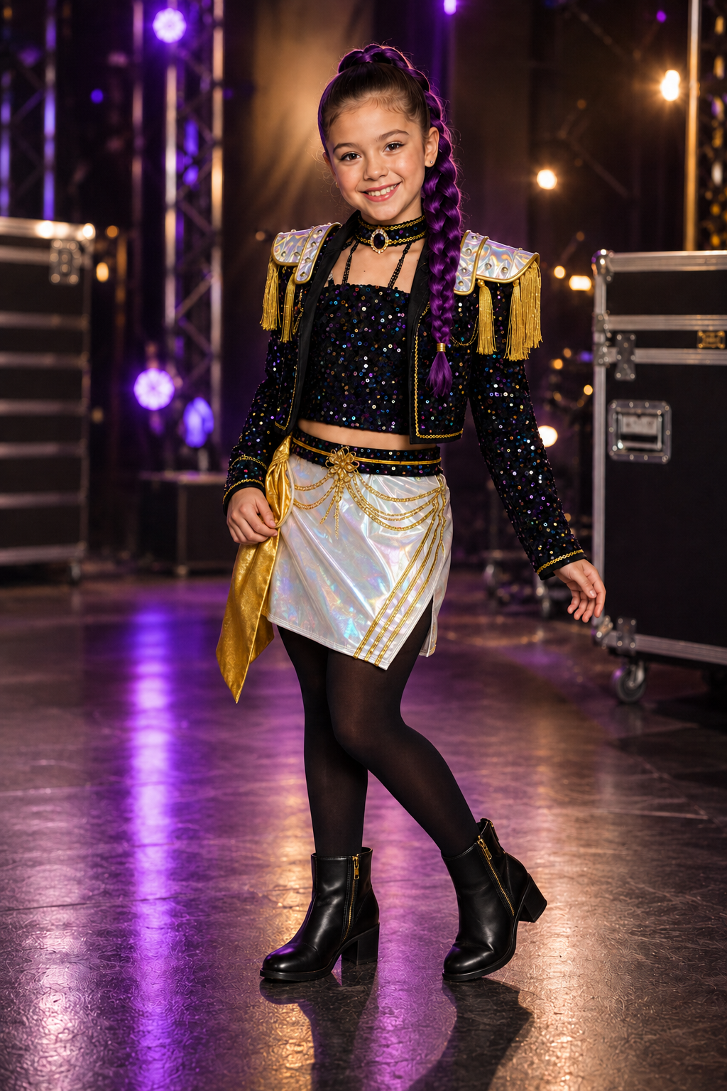 Rumi Demon Hunters Midnight Pop Star Costume & Accessory Set