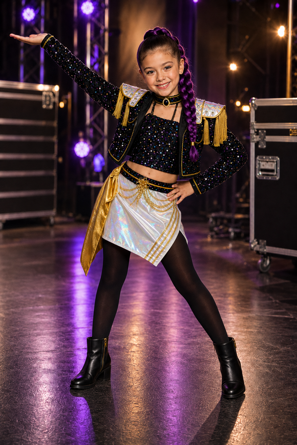 Rumi Demon Hunters Midnight Pop Star Costume & Accessory Set