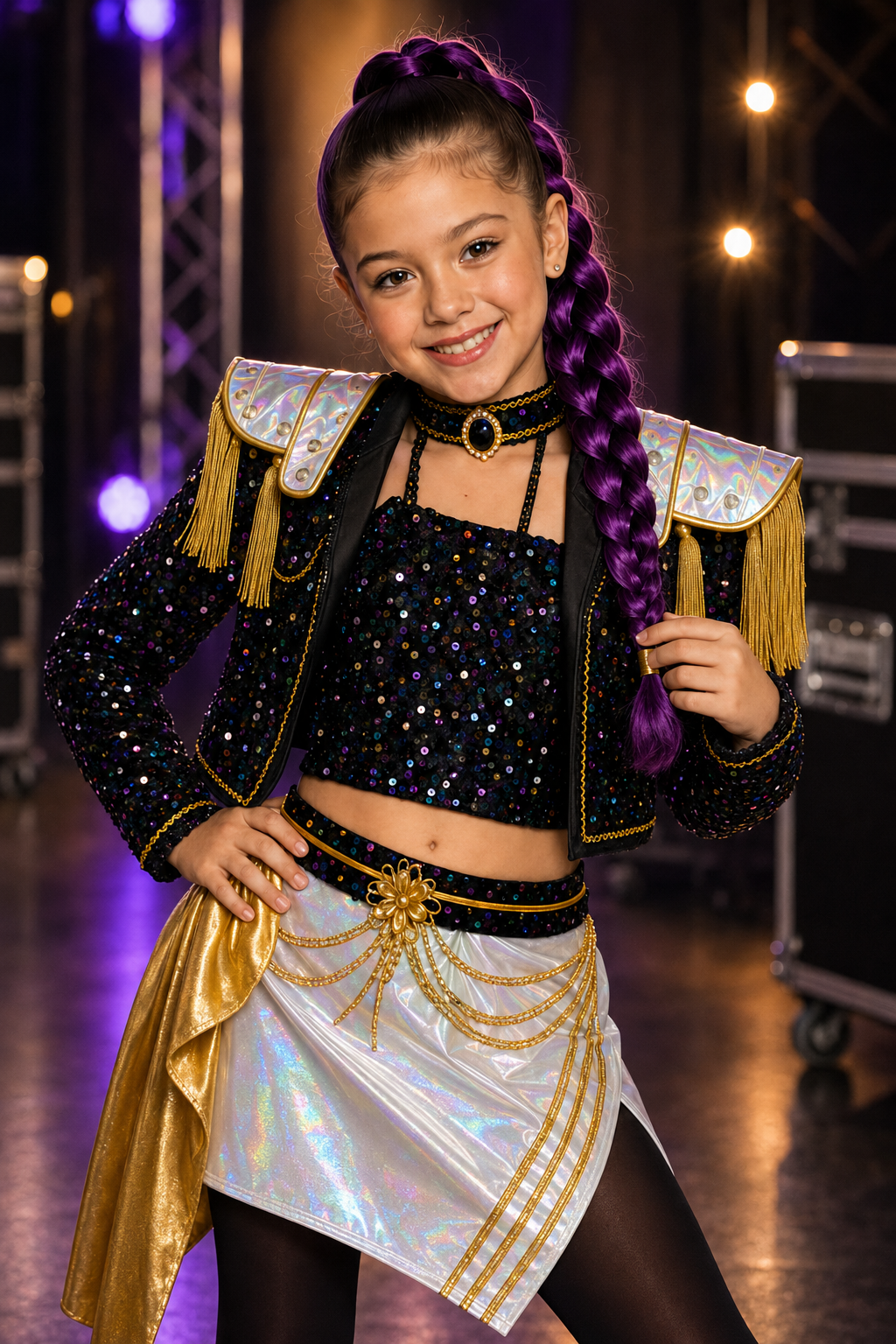 Rumi Demon Hunters Midnight Pop Star Costume & Accessory Set