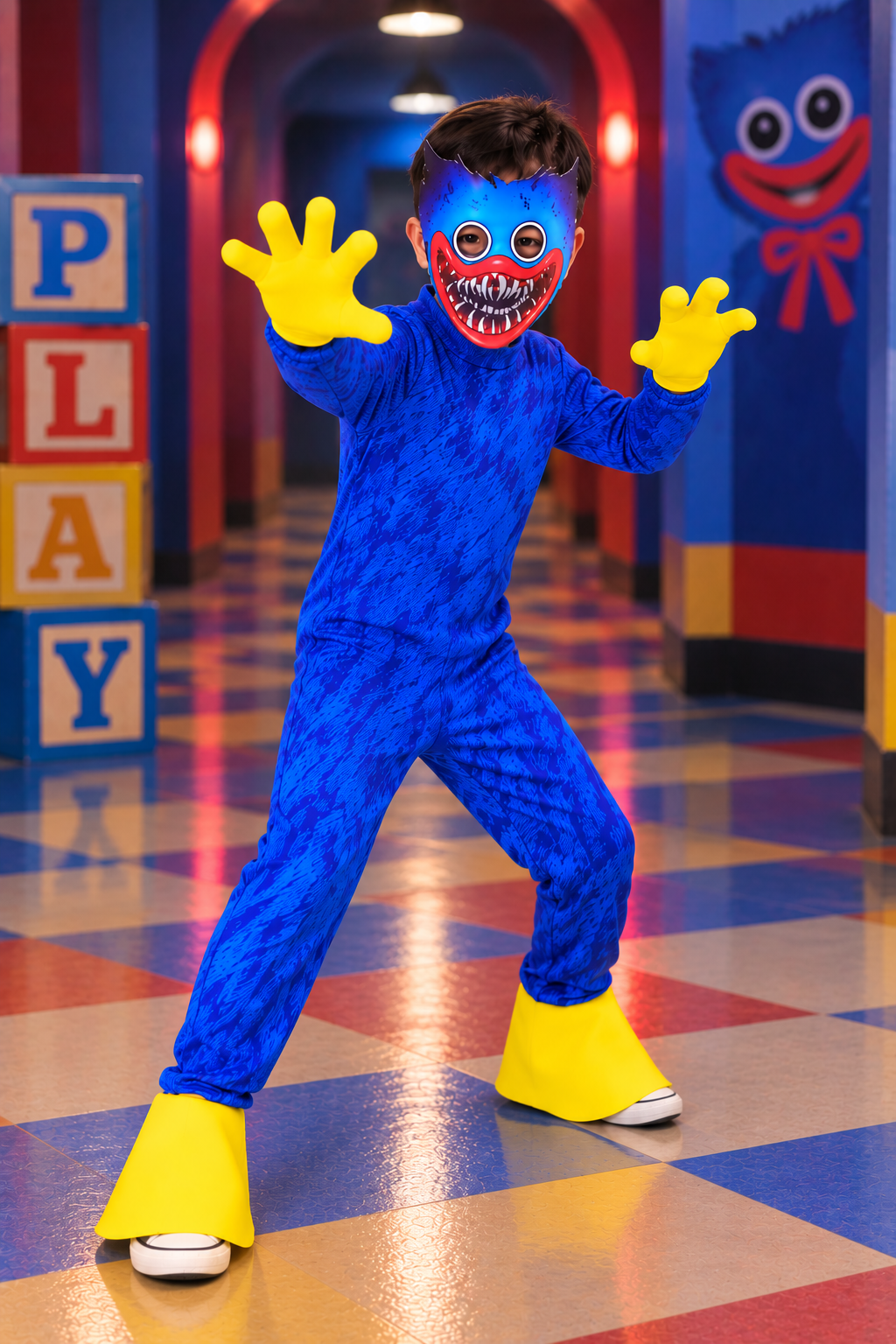 Huggy Wuggy Playtime Monster Boys Costume & Mask Set