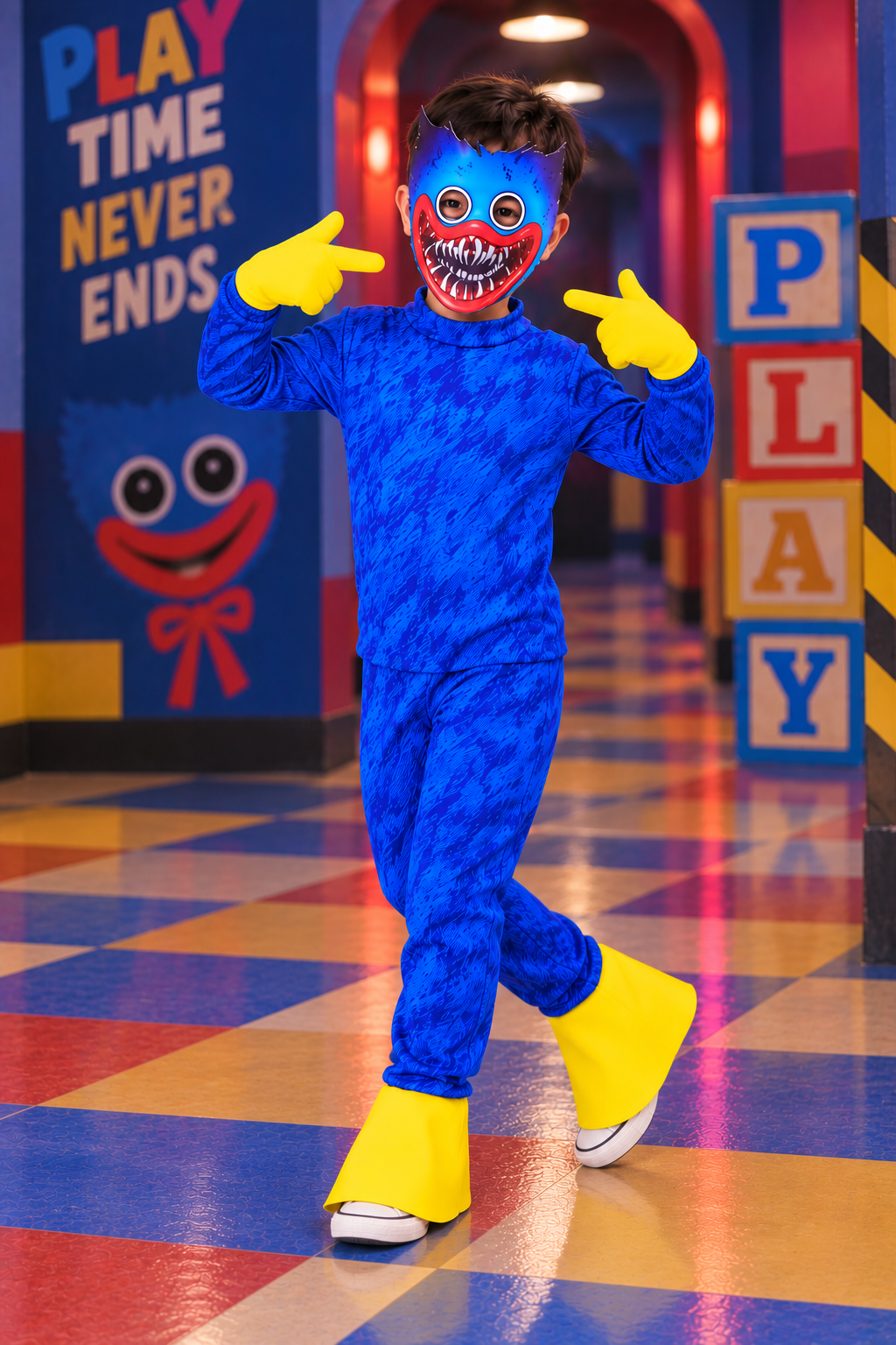 Huggy Wuggy Playtime Monster Boys Costume & Mask Set