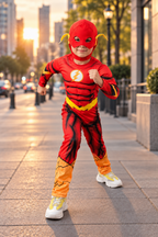The Flash Boys Superhero Costume & Mask Set