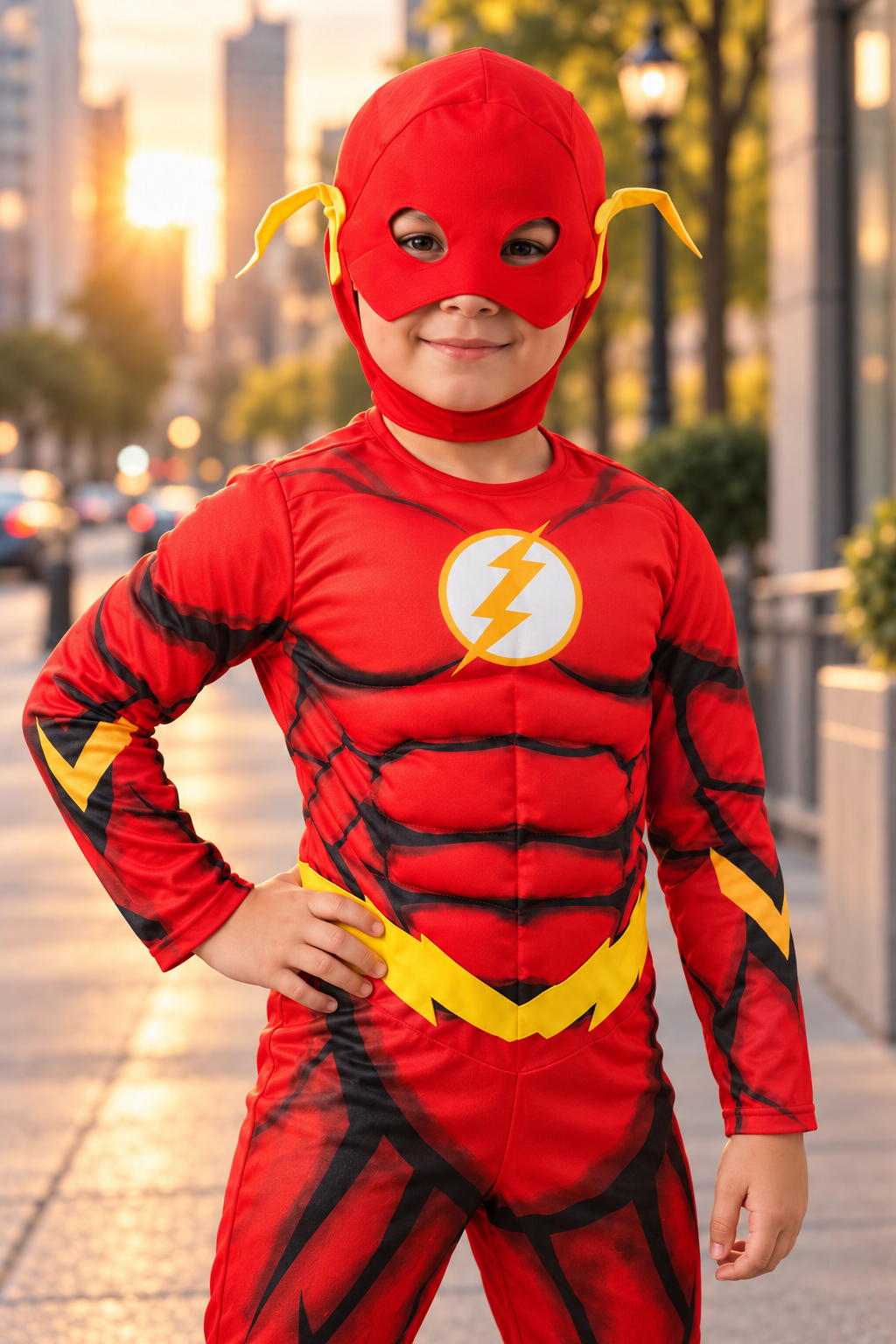The Flash Boys Superhero Costume & Mask Set