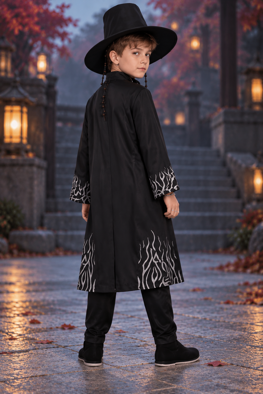 Jinu KPop Demon Hunters Shadow Idol Boys Costume & Accessory Set