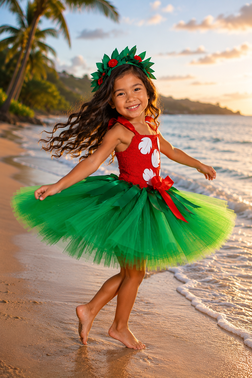 Lilo’s Island Adventure Tutu Dress & Tropical Flower Headpiece Set