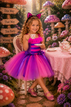 Cheshire's Wonderland Whimsy Tutu Dress & Accessory Set