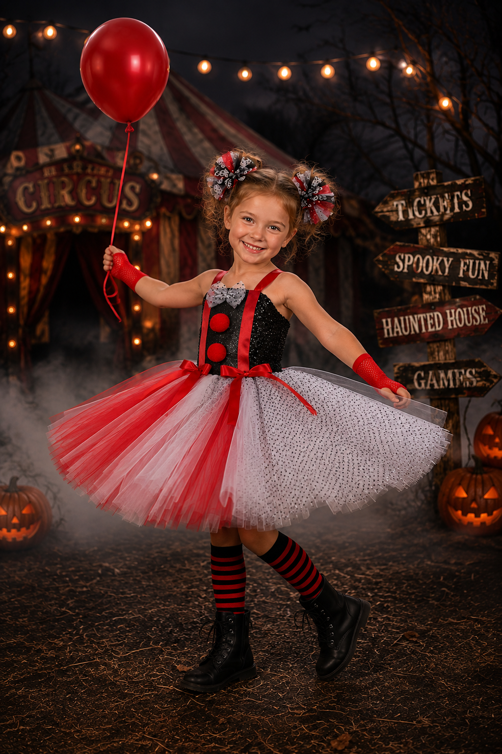 Pennywise's Spooky Circus Tutu Dress & Accessory Set