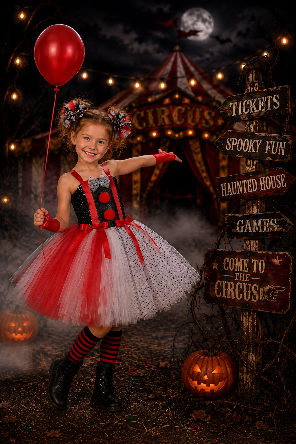 Pennywise's Spooky Circus Tutu Dress & Accessory Set