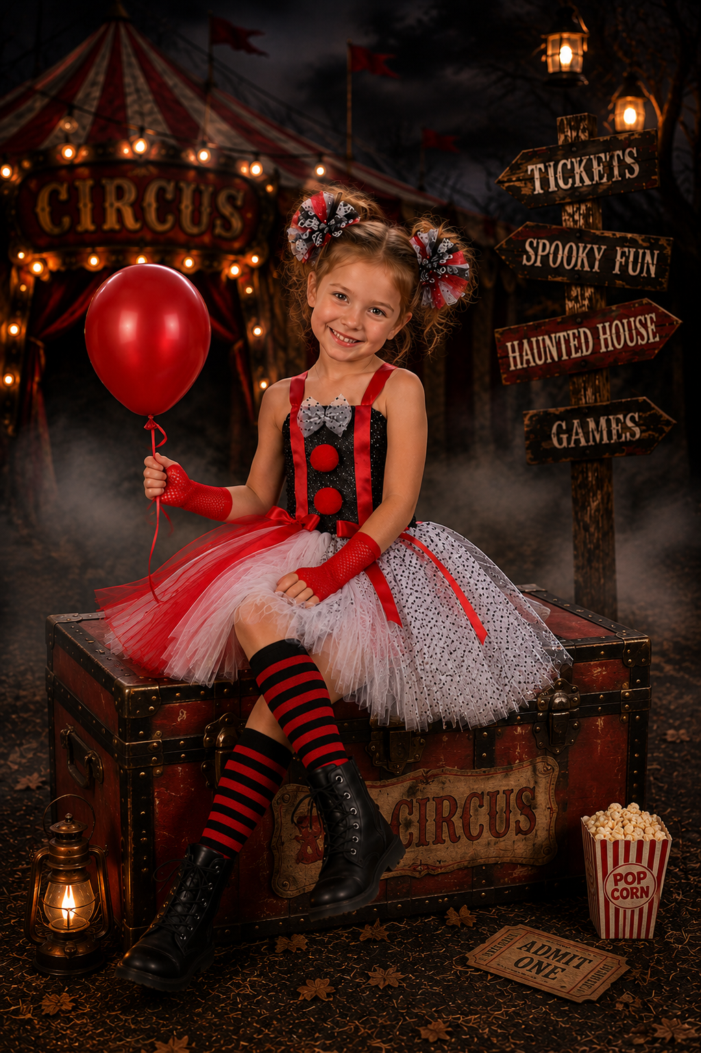 Pennywise's Spooky Circus Tutu Dress & Accessory Set