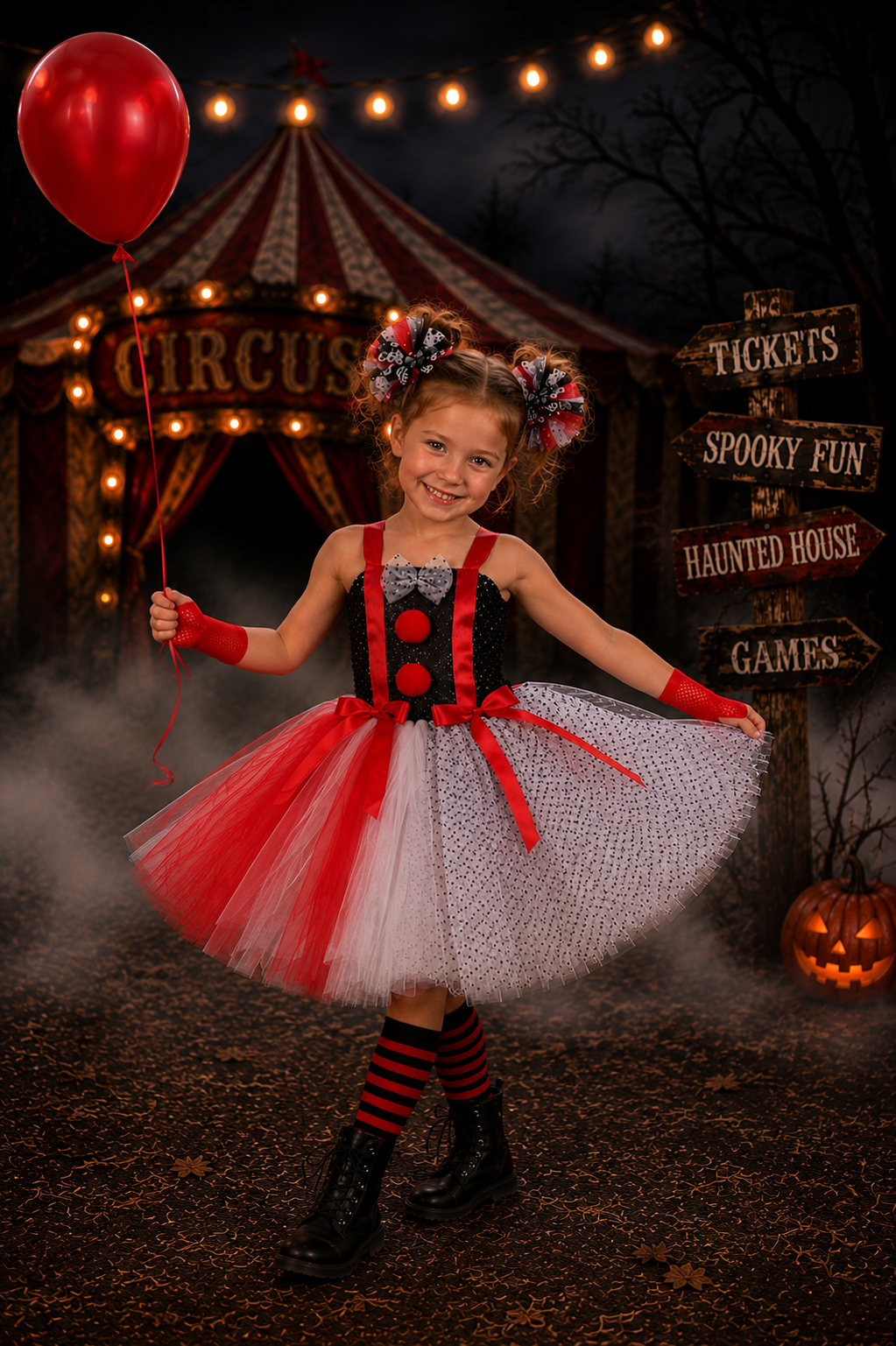 Pennywise's Spooky Circus Tutu Dress & Accessory Set