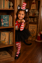 The Cat's Whimsical Adventure Tutu Dress, Hat & Accessory Set