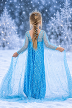 Elsa's Ice Crystal Dreams Sparkling Princess Dress
