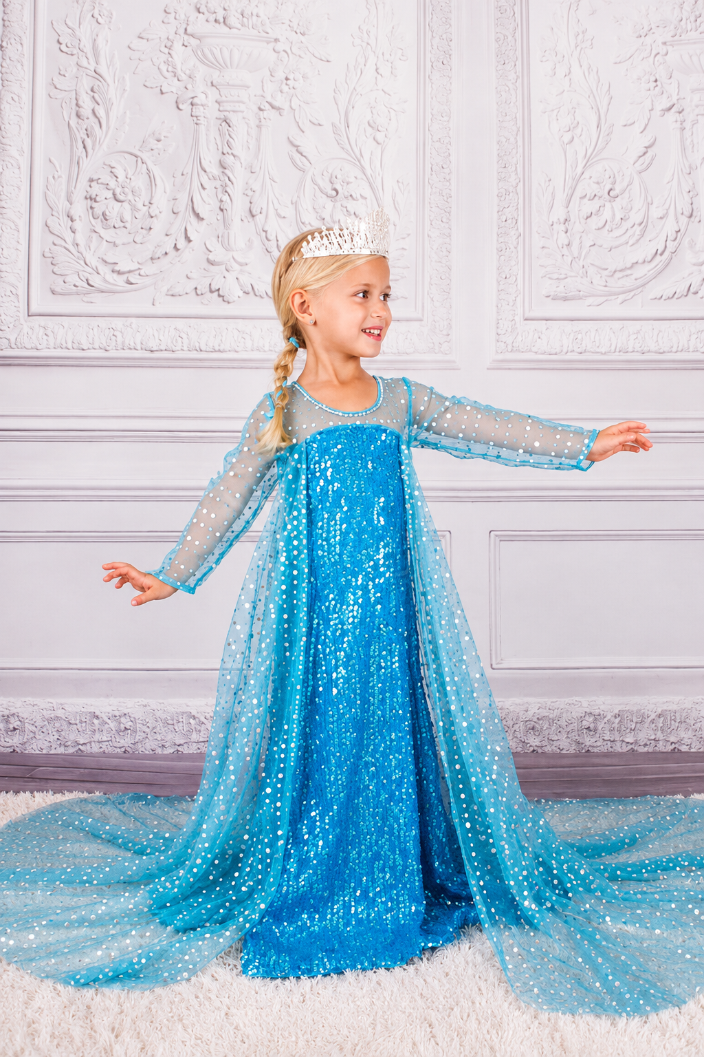Elsa's Ice Crystal Dreams Sparkling Princess Dress